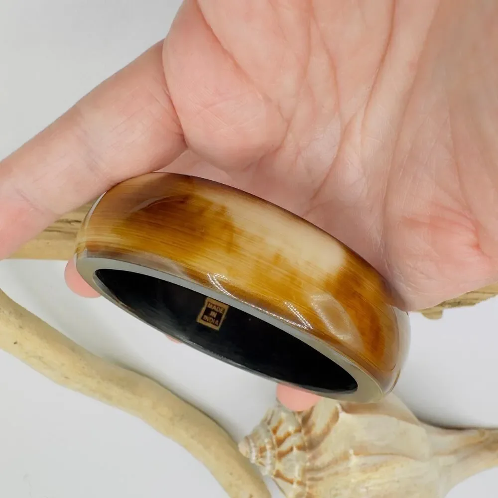 Vintage Lacquered Wood Bangle Bracelet-Made in India